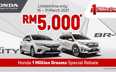 Honda BRV & Honda City 折扣RM5000!