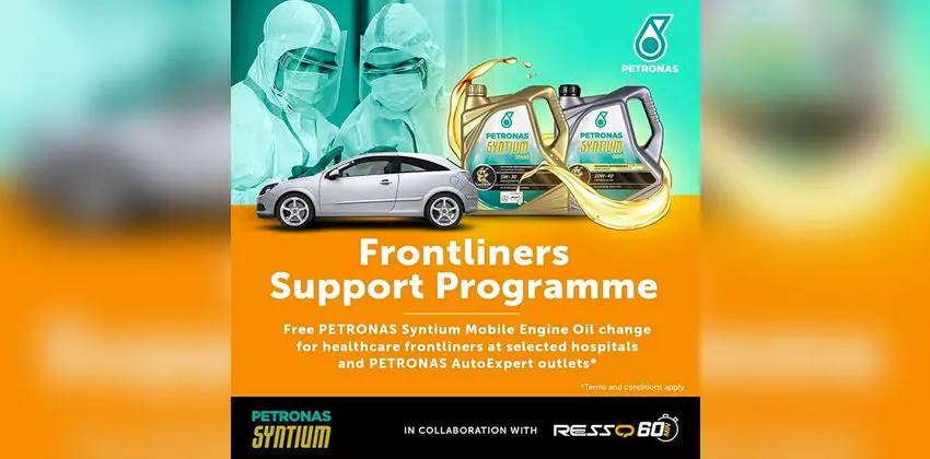 Petronas推出Frontliners Support Programme，为前线抗疫人员提供免费车辆机油更换服务