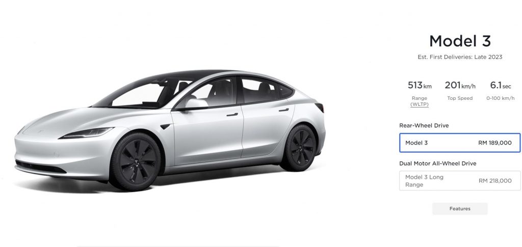 特斯拉 Model 3 已在马来西亚开放预订,售价RM189K - 爱玩库