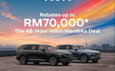 Volvo 推出48小时Volvo国庆现金回扣优惠，XC90  可享高达 RM70,000 专属现金回扣。