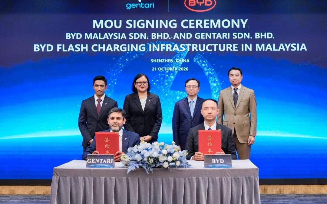 Gentari与BYD Malaysia签署谅解备忘录，推动在马来西亚部署BYD Flash Charging闪充技术
